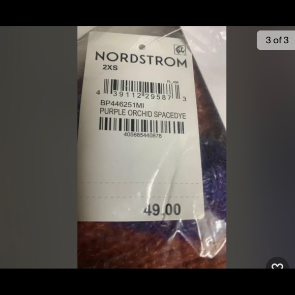 BP Space Dye Sweater In Purple Orchid Spacedye NWT size xs - Picture 3 of 3